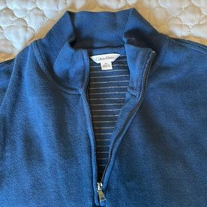 Mens M Calvin Klein Blue Quarter Zip Cotton Sweater